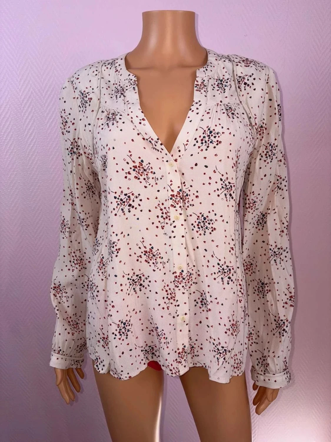 Chemise blouse femme bash taille 2 38 super état